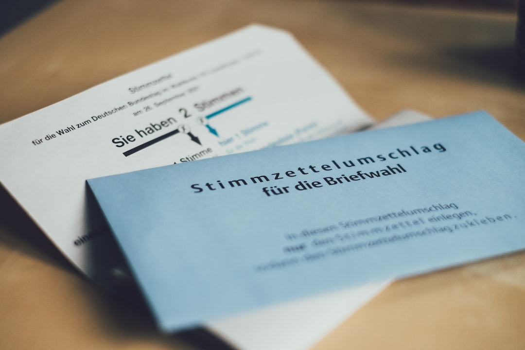 The postal election form for the german government elections in 2021